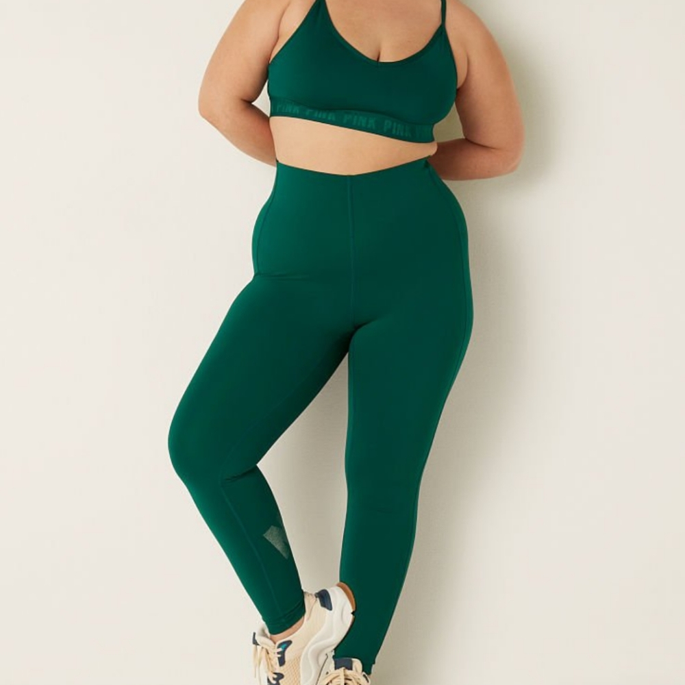 NWT PINK by VS Green Compression Fit Leggings Sz XL